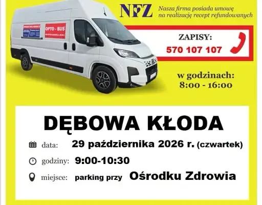 Bezpłatne badanie wzroku w Gminie Dębowa Kłoda – 29 października 2026