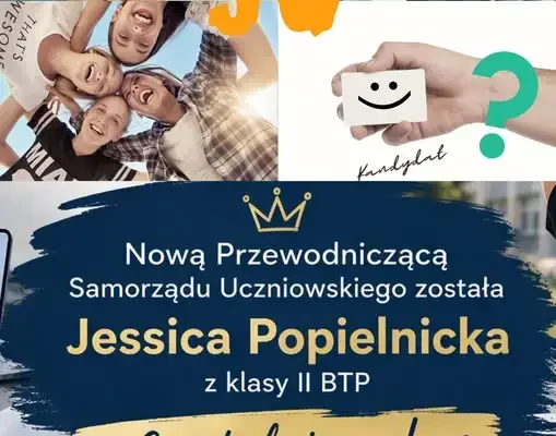 Jessica Popielnicka nową Przewodniczącą Samorządu Uczniowskiego w ZSCKR Jabłon