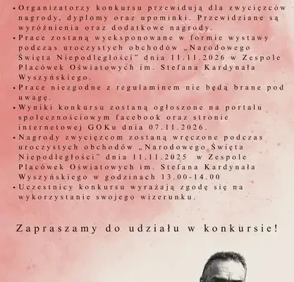 Konkurs plastyczny „Polska – wolność, bohaterstwo, duma” – zaproszenie do udziału