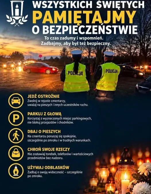 Bezpiecznie na Wszystkich Świętych – apel policji z Białej Podlaskiej