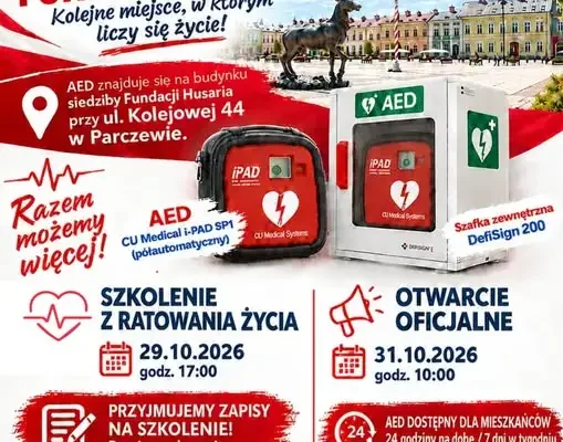 Parczew: nowy defibrylator AED i bezpłatne szkolenie z pierwszej pomocy