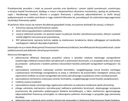 Szczyt Szpitali Powiatowych: wspólne stanowisko w sprawie przyszłości placówek