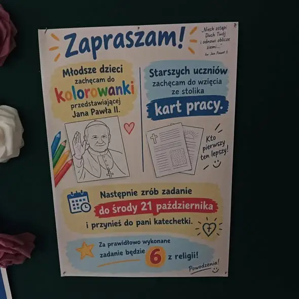Tydzień Papieski w szkole w Dębowej – uczniowie poznawali nauczanie Jana Pawła II