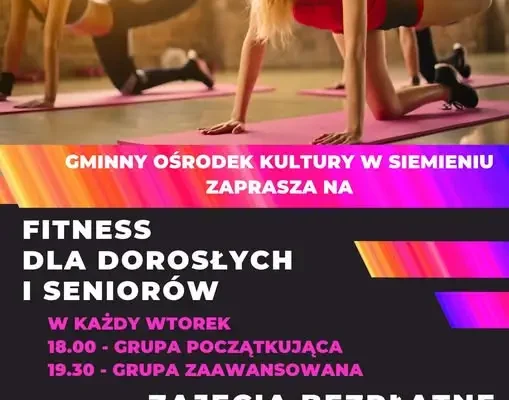 Bezpłatna fitness dla dorosłych i seniorów w Siemieniu – ruszają zapisy